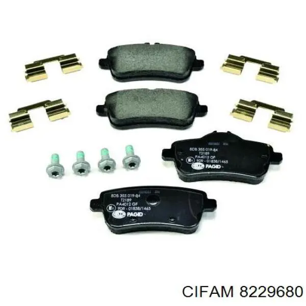 Задні гальмівні колодки 8229680 Cifam