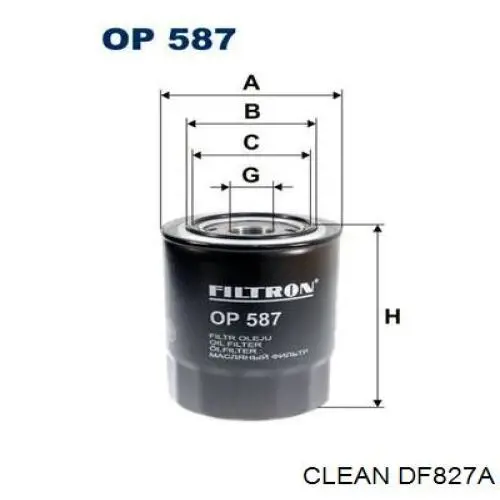 Масляний фільтр двигуна Clean DF827A ціна, від 11.27 USD