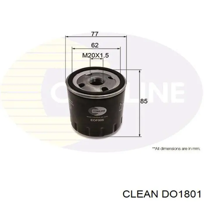 DO1801 Clean фільтр масляний