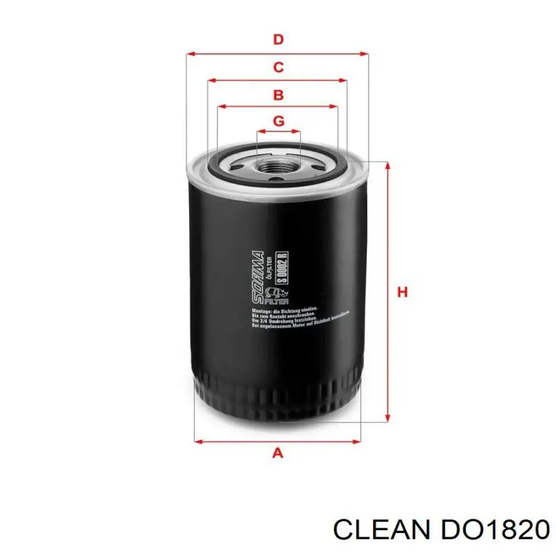 Масляний фільтр DO1820 Clean