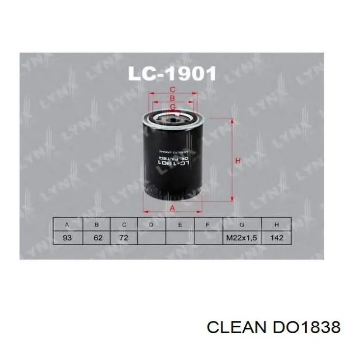 Масляний фільтр DO1838 Clean