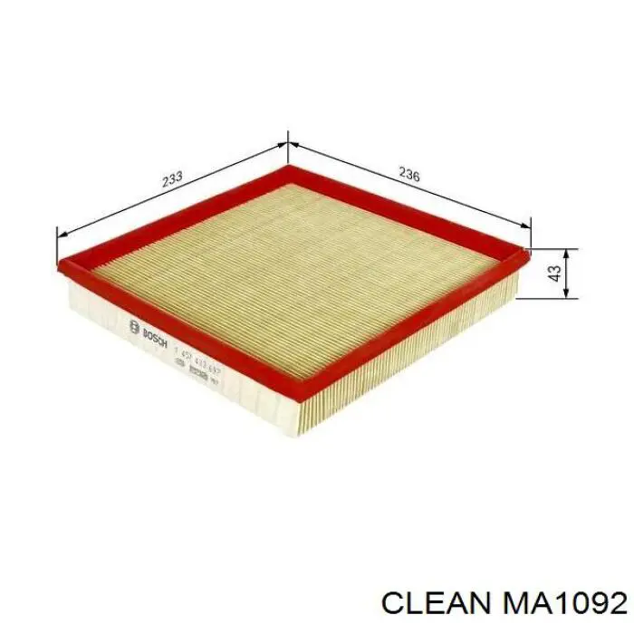 MA1092 Clean Повітряний фільтр двигуна