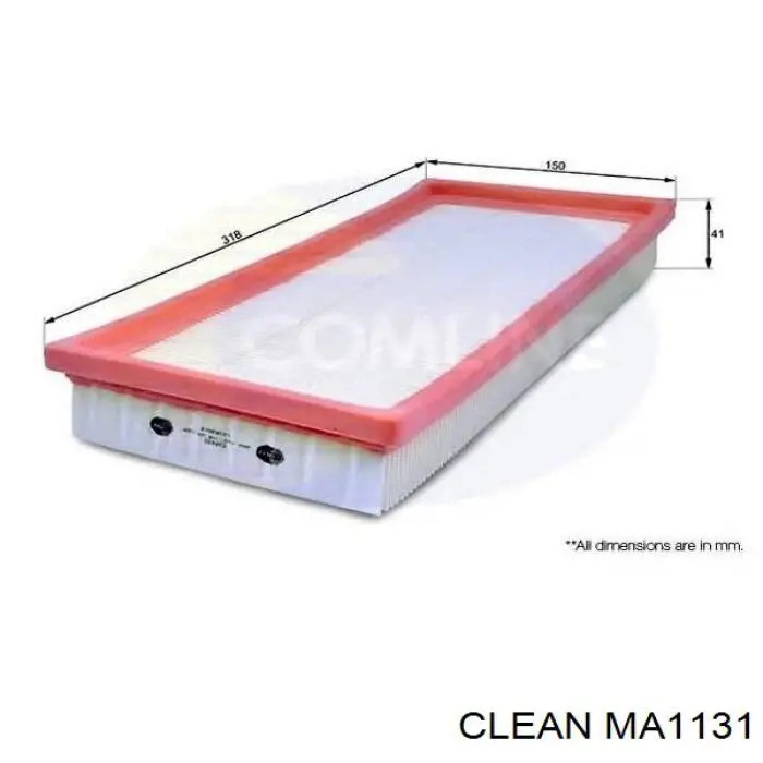 Елемент повітряного фільтра Clean MA1131 ціна, від 4.75 USD