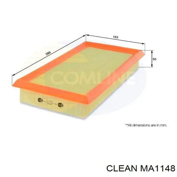 MA1148 Clean Повітряний фільтр двигуна