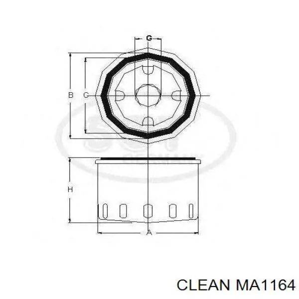 Повітряний фільтр MA1164 Clean