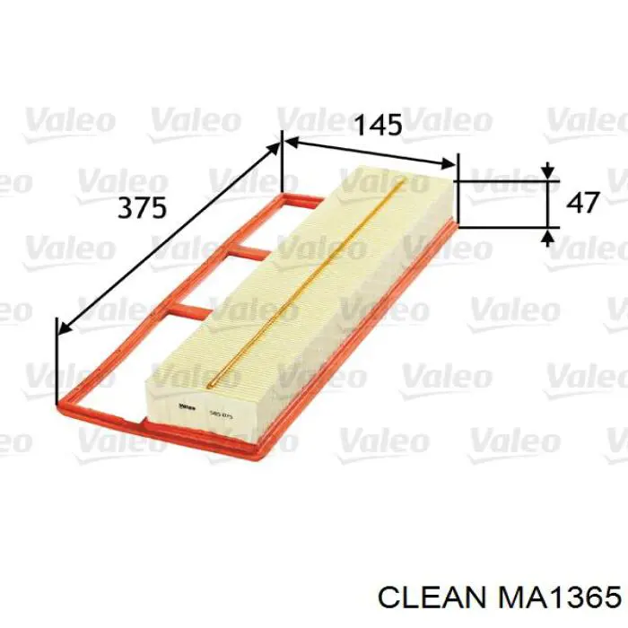 MA1365 Clean Повітряний фільтр двигуна