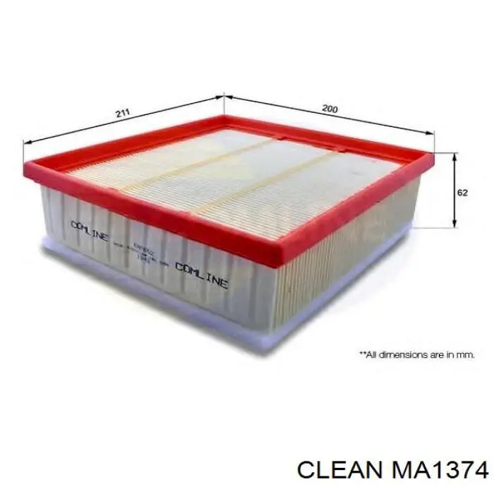 MA1374 Clean Повітряний фільтр двигуна