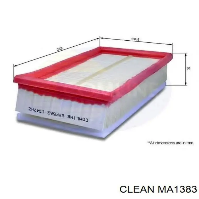 Купити MA1383 Clean Автомобільний фільтр повітря