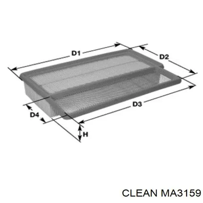 MA3159 Clean Повітряний фільтр двигуна