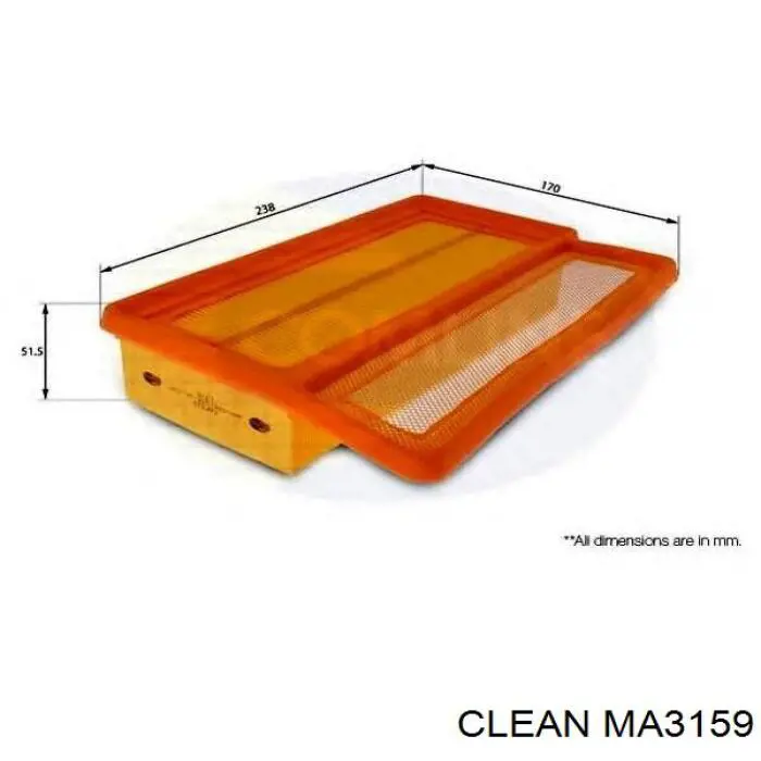 Купити MA3159 Clean Автомобільний фільтр повітря