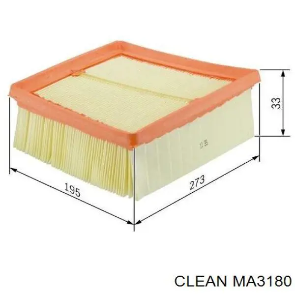 Купити MA3180 Clean Автомобільний фільтр повітря