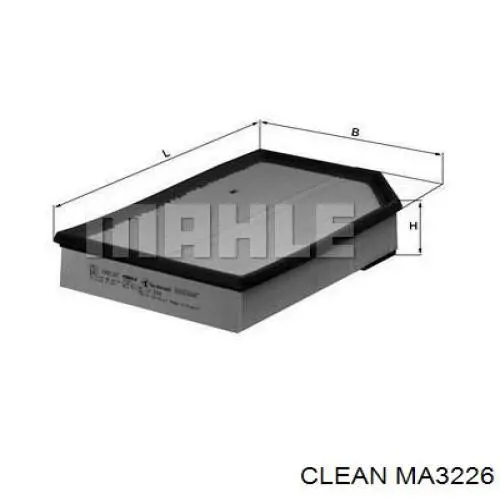 MA3226 Clean Повітряний фільтр двигуна