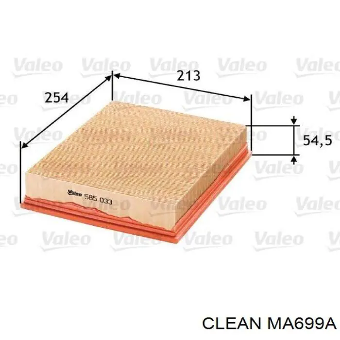 MA699A Clean Повітряний фільтр двигуна