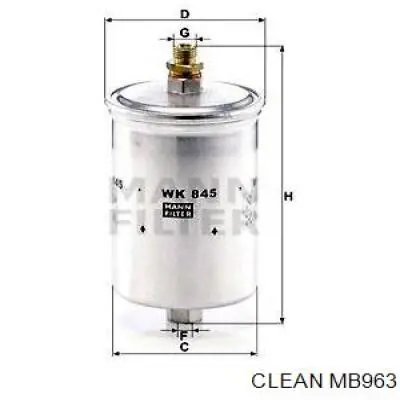Фільтр тонкого очищення палива Clean MB963 ціна, від 6.51 USD