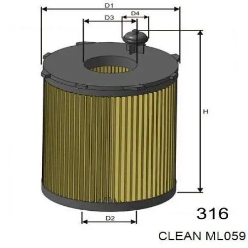 ML059 Clean фільтр масляний