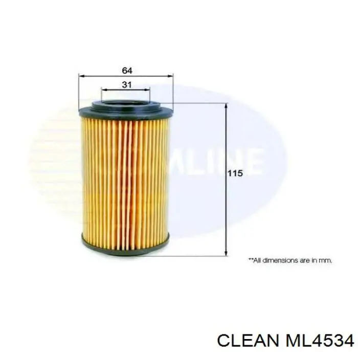 Масляний фільтр ML4534 Clean