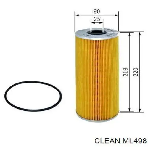 ML498 Clean фільтр масляний