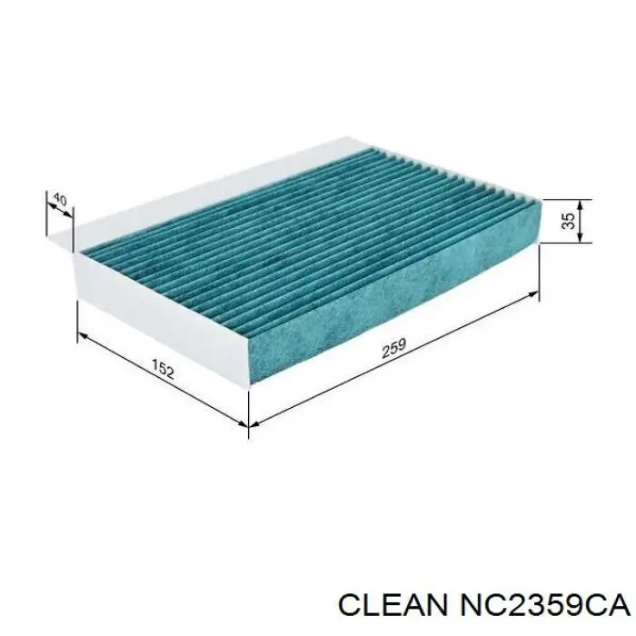 Фільтр повітряний обігрівача Clean NC2359CA ціна, від 7.02 USD