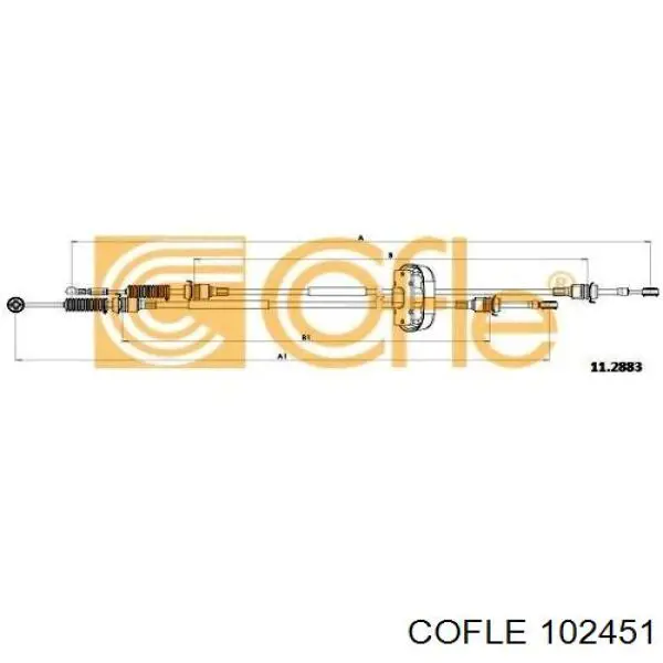Трос перемикання передач, вибору передачі Cofle 102451