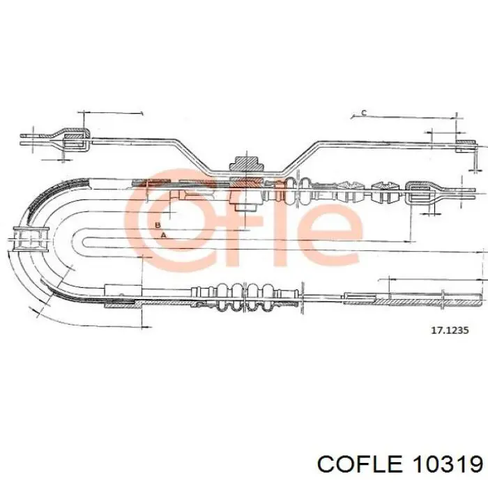 Трос зчеплення Cofle 10319 ціна, від 9.26 USD