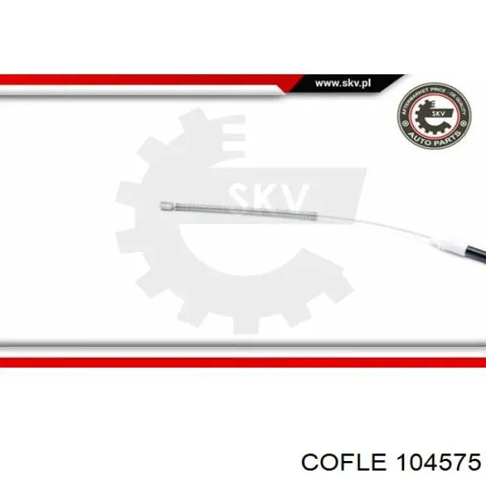 Трос стоянкового гальма задній лівий Cofle 104575 ціна, від 7.54 USD
