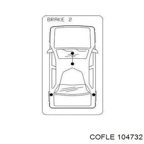 Трос ручного гальма задній, правий/лівий Cofle 92104732 ціна, від 9.43 USD