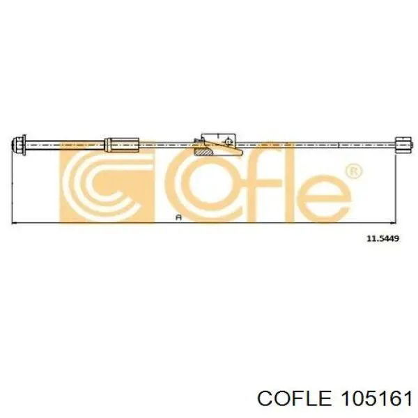 Трос ручника задній лівий Cofle 105161