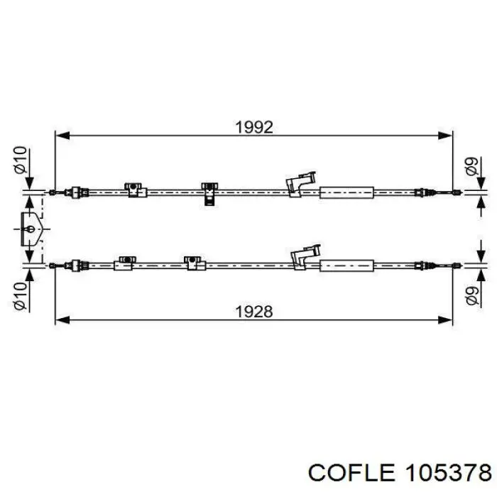 Купити 1987482494 Bosch Трос ручного гальма задній, правий/лівий