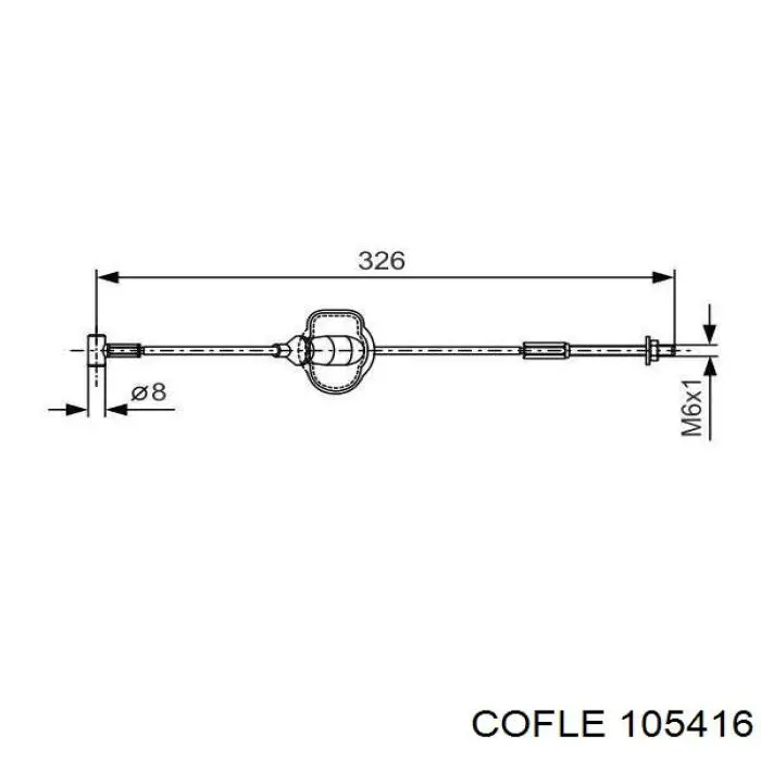 1547156 Formpart/Otoform Трос ручного гальма передній