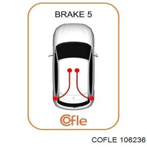 Трос ручного гальма задній, правий/лівий Cofle 106236 ціна, від 16.21 USD
