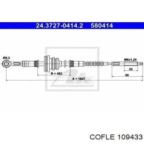 Купити 270149 Linex Трос ручного гальма передній