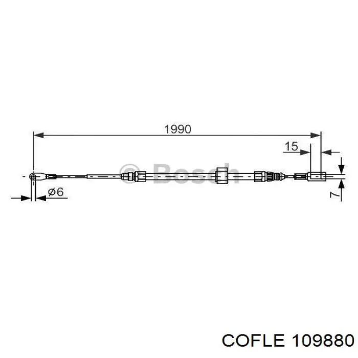 Трос стоянкового гальма задній правий Linor 160591 ціна, від 22.17 USD