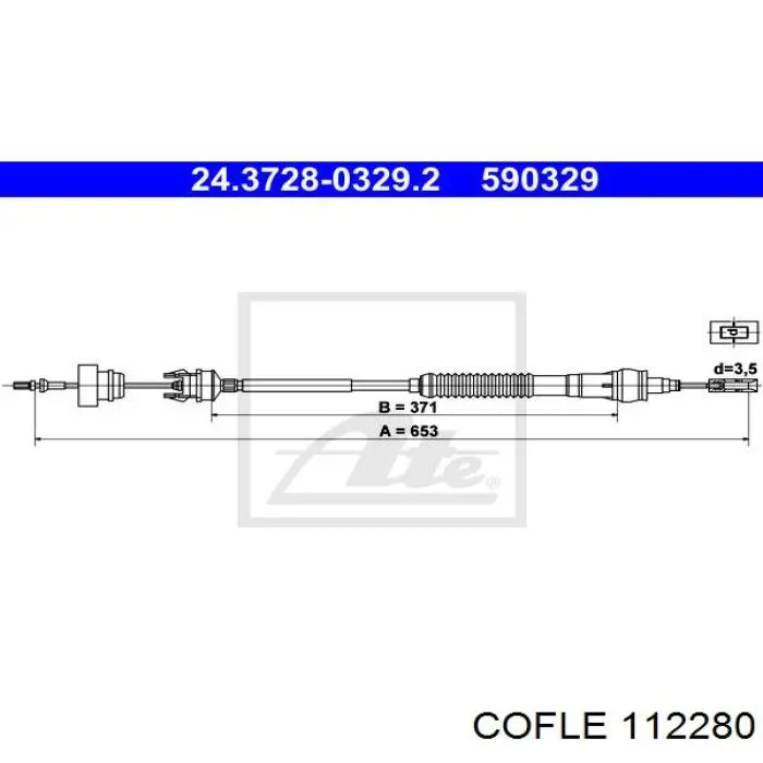 Трос зчеплення Cofle 112280 ціна, від 23.52 USD