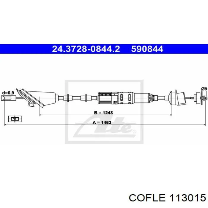 Трос зчеплення Cofle 113015 ціна, від 30.05 USD
