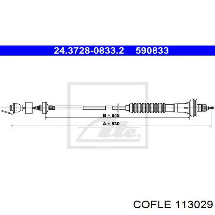 Трос зчеплення 113029 Cofle