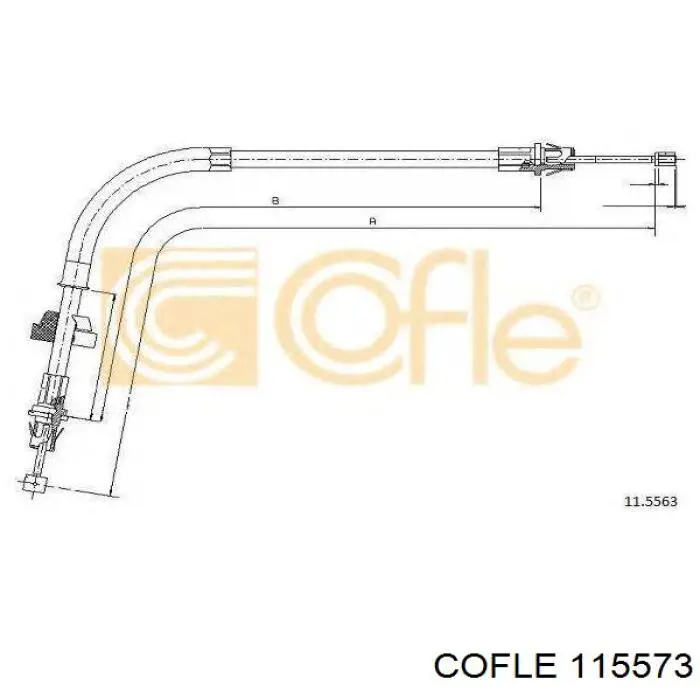 Трос ручного гальма задній, лівий Cofle 115573
