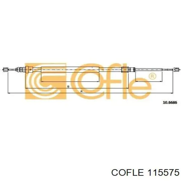 Купити 4059364 Ford Трос ручного гальма задній, лівий