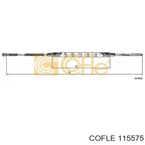 Трос стоянкового гальма задній лівий Linex 150192 ціна, від 14.74 USD