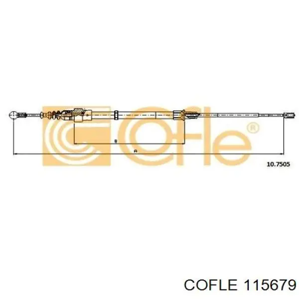 Трос ручного гальма задній, правий Goodrem RM4417 ціна, від 10.76 USD