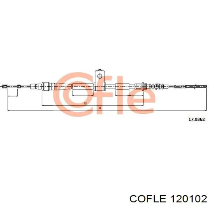Купити LABR1675 Starline Трос ручного гальма задній, лівий