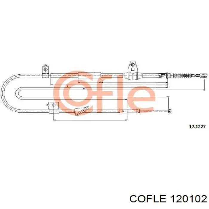 Трос стоянкового гальма задній лівий Starline LABR1675 ціна, від 15.87 USD