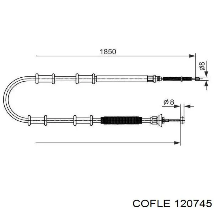 Трос ручного гальма задній, правий/лівий Goodrem RM4538 ціна, від 12.95 USD