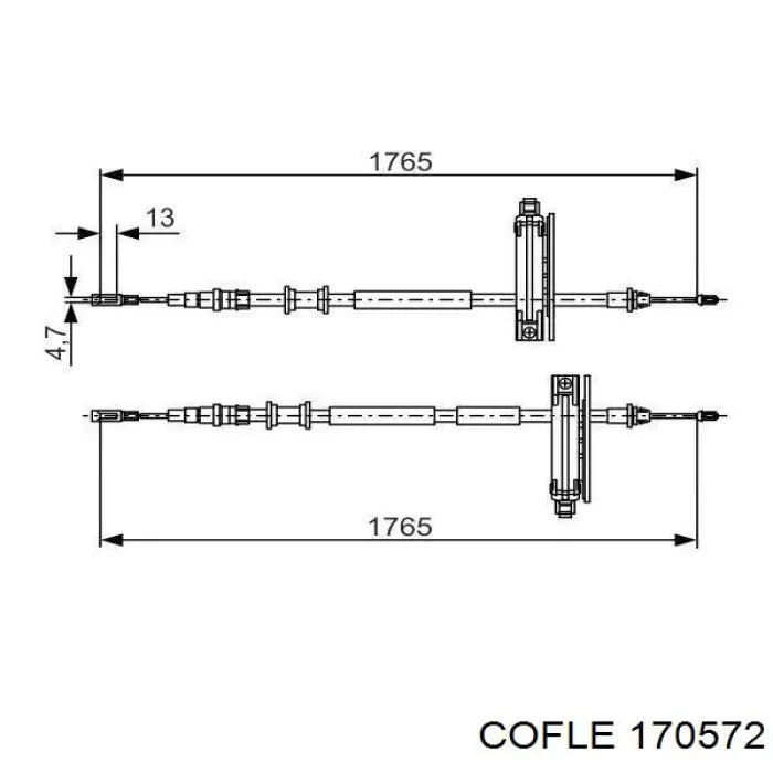 BC338L Japan Parts Трос ручника задній лівий