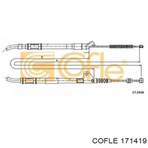 Трос ручника задній правий Linex 440185