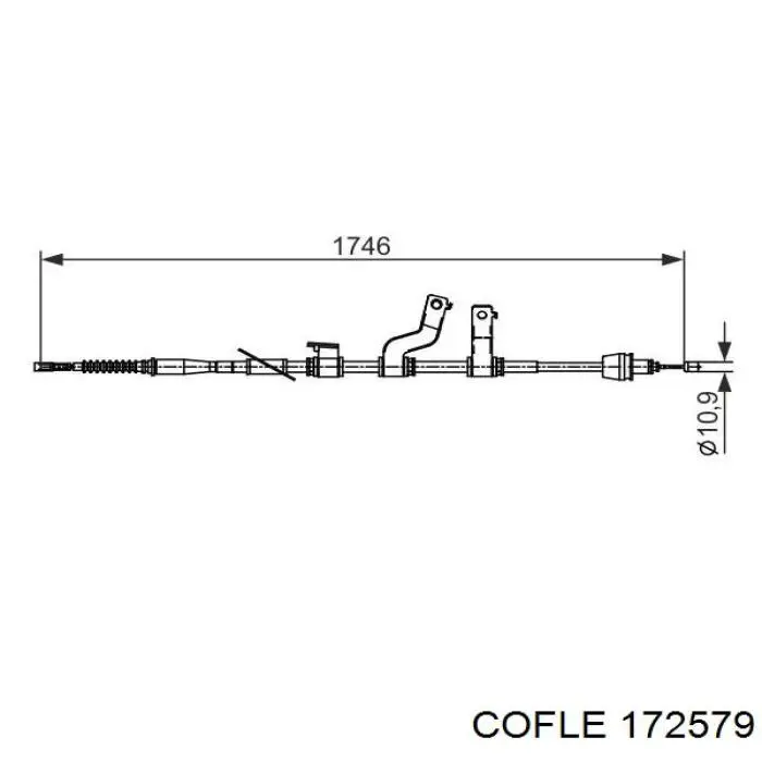 Трос стоянкового гальма задній лівий AIC 75330 ціна, від 32.31 USD