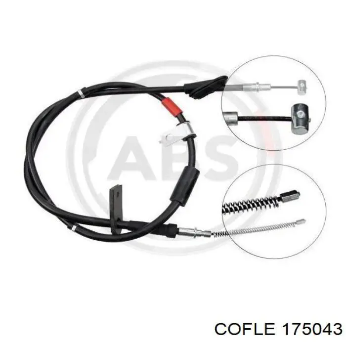 Трос ручного гальма задній, лівий BC837L Japan Parts