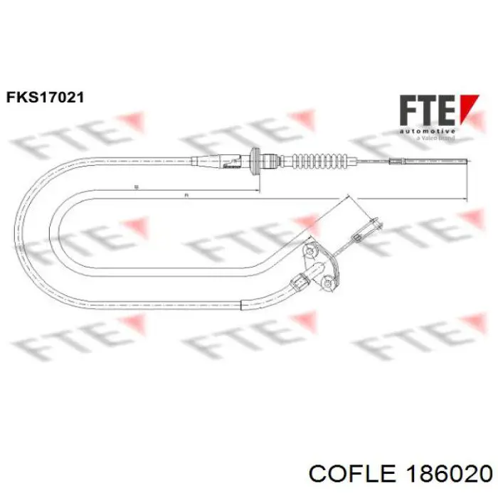 Трос зчеплення 186020 Cofle