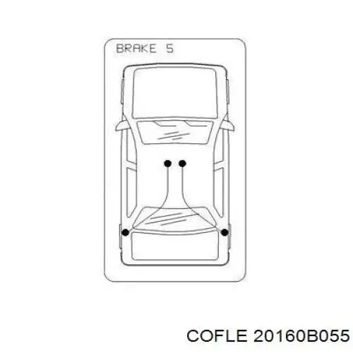 Трос ручного гальма задній, правий 20160B055 Cofle
