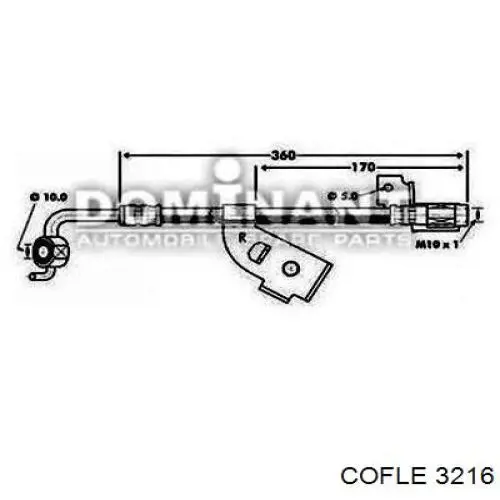 Трос стоянкового гальма задній правий LPR C0342B ціна, від 8.83 USD
