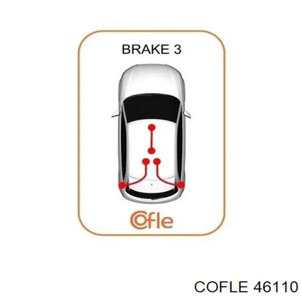 Трос ручного гальма задній, правий 46737015 Fiat/Alfa/Lancia